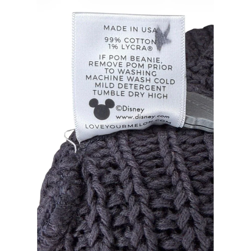 Disney love your melon beanie in black and gold